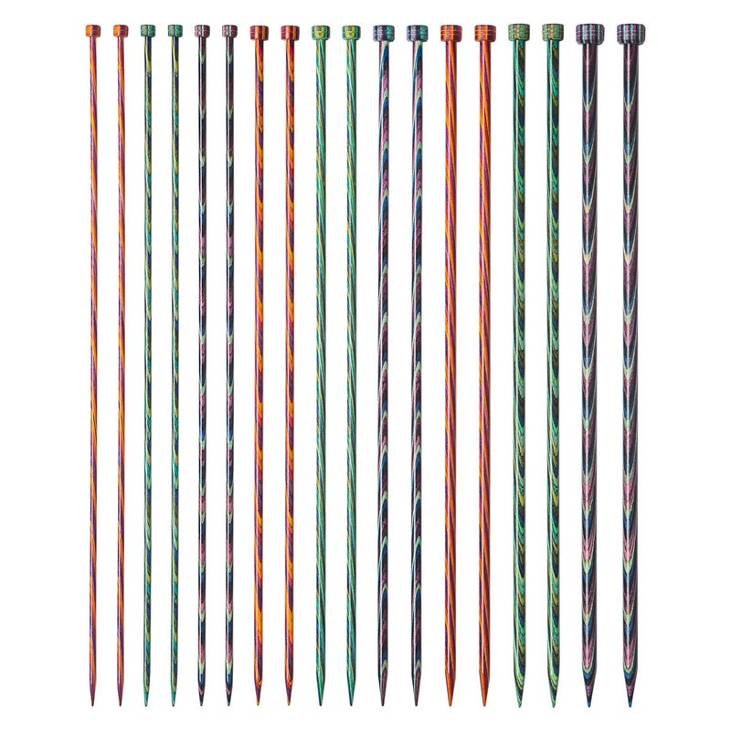 KnitPicks Knit Picks Straight Single Point Wood Knitting Needle Set US 4-11 (Mosaic 14") - Image 1
